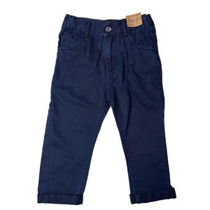 New Life and Legend Toddler Boys Navy Blue Denim Pants Adjustable Waist Size 2